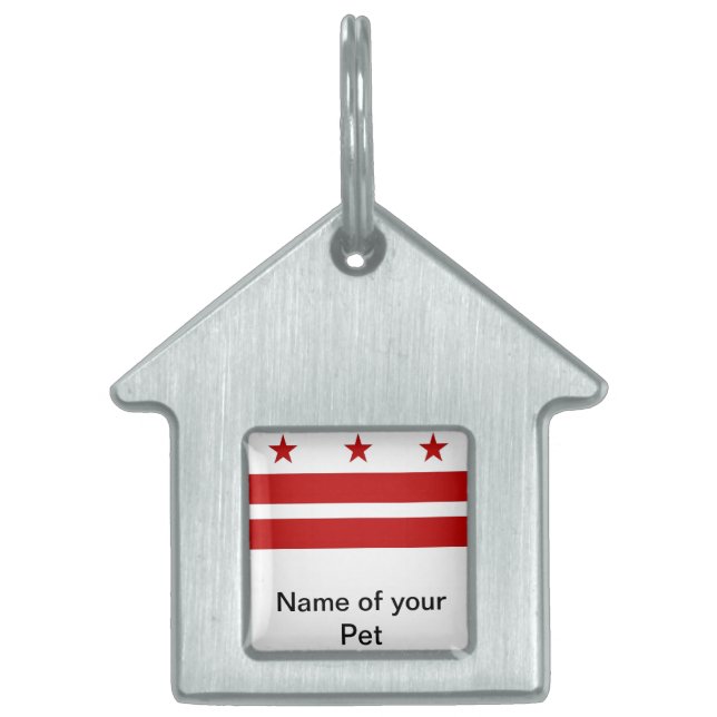 Pet Tag with Flag of Washington DC (Front)