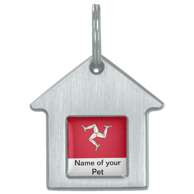 Pet Tag with Isle of Man Flag (Front)