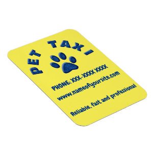 pet taxi denim magnet