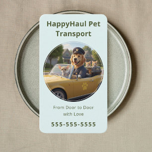 Pet Taxi Service Trusted Animal Transport Service Business Card