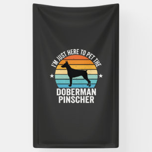 Pet The Doberman Pinscher Retro Banner