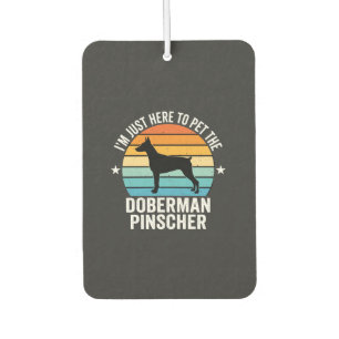 Pet The Doberman Pinscher Retro Car Air Freshener