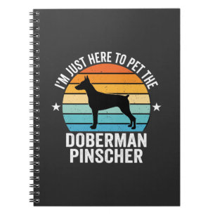 Pet The Doberman Pinscher Retro Notebook