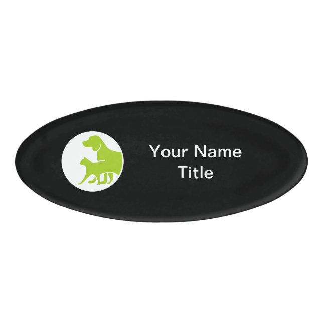 Pet Theme Dog And Cat Design Name Tag (Front)