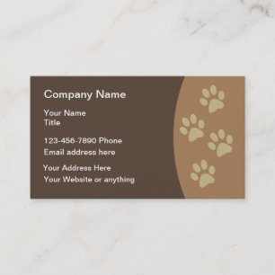 Pet Theme Paw Print Business Cards