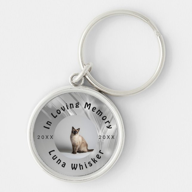 Pet Timeline Photo Memory Frame Art Key Ring (Front)