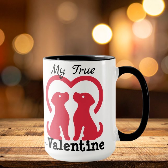 Pet VALENTINE  Red Personalise Mug (personalize)
