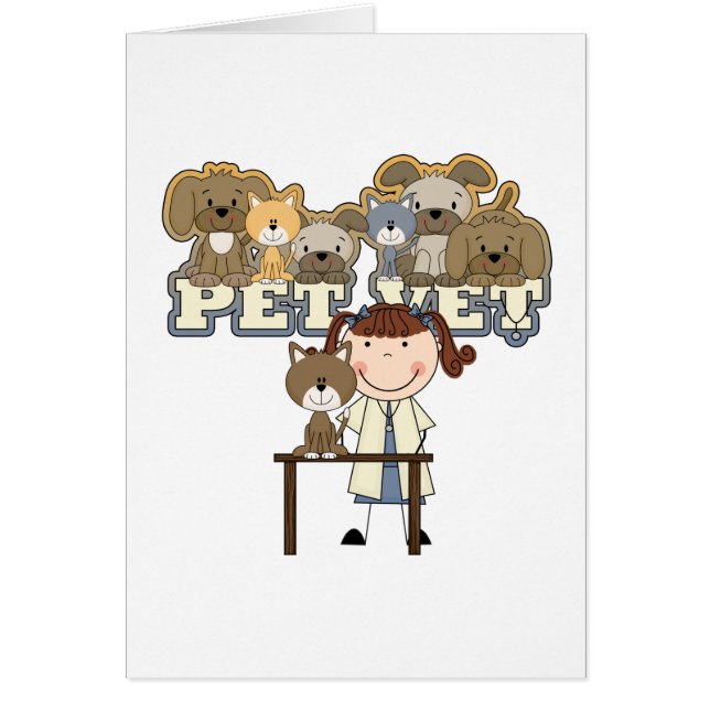 Pet Vet Brunette Female Tshirts and Gifts (Front)