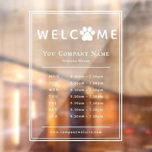 Pet Veterinary Clinic Opening Hours Paw Logo