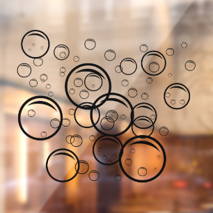 Pet wash Bubbles black colour outline