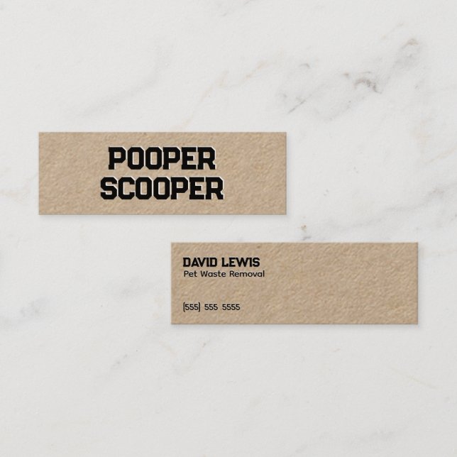 Pet Waste Removal Mini Business Card (Front/Back)