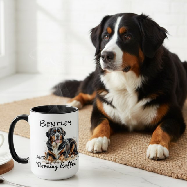  Pet Watercolor Browns Bernese PERSONALIZE Mug (Creator Uploaded)
