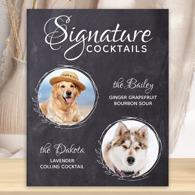 Pet Wedding  Drink Dog Bar Signature Cocktails Poster (Creator Uploaded)