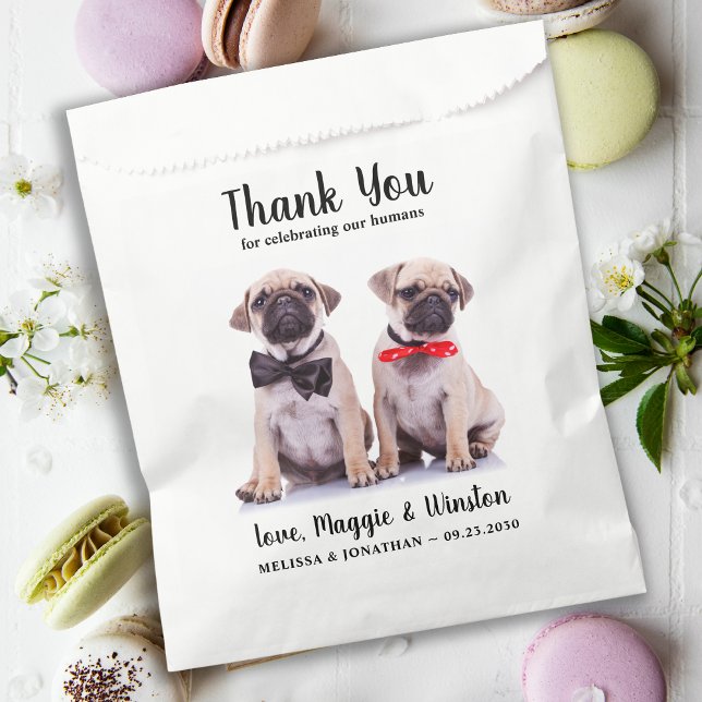 Pet Wedding Thank You Personalised Photo Dog  Favour Bags (Creator Uploaded)