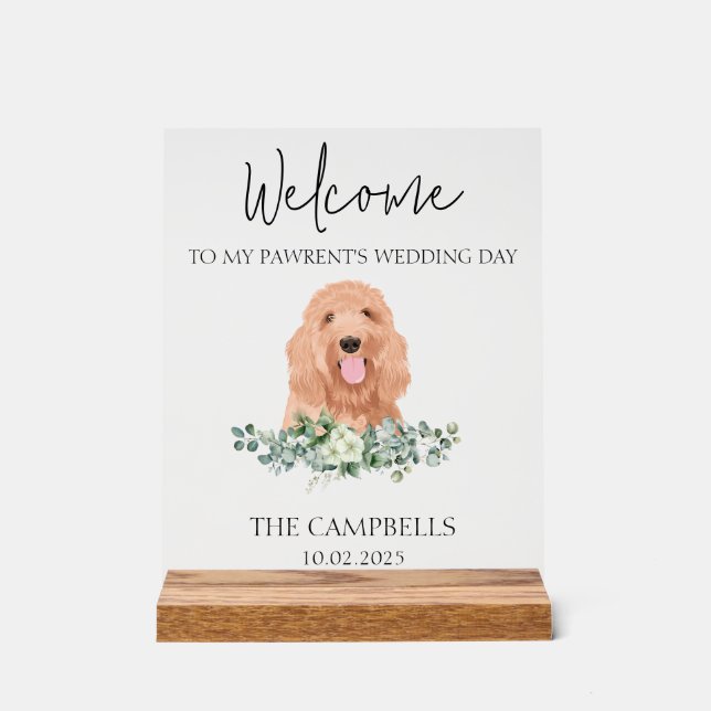 Pet Wedding Welcome Sign (Front)