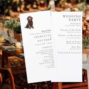 Pet White Wedding Program