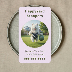 Pet Yard Cleaning & Waste Removal Dog Poop Scooper Business Card