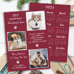 Pet Year in Review Custom Dog Photo 2024 Calendar  Holiday Card<br><div class="desc">Introducing our newest holiday cards collection, perfect for animal lovers and pet owners! Our "Pawsitively Wonderful Year" cards showcase your furry family members in a cute, modern, and funny way. These cards are stylish and festive, featuring a photo collage of your family pets throughout the year. Our cards are designed...</div>