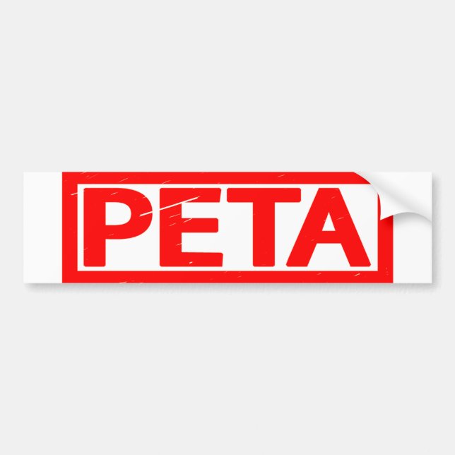 Peta Stamp Bumper Sticker (Front)