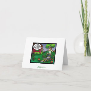 PETA & The Crabgrass Cartoon Funny Notecard