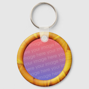Petal (3d effect frame border) Template Key Ring