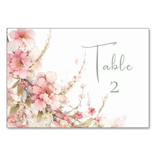 Petal and Prosecco Bridal Shower Table Number