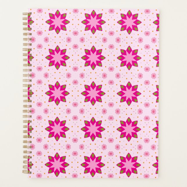Petal Blossom Confetti pattern Planner (Front)