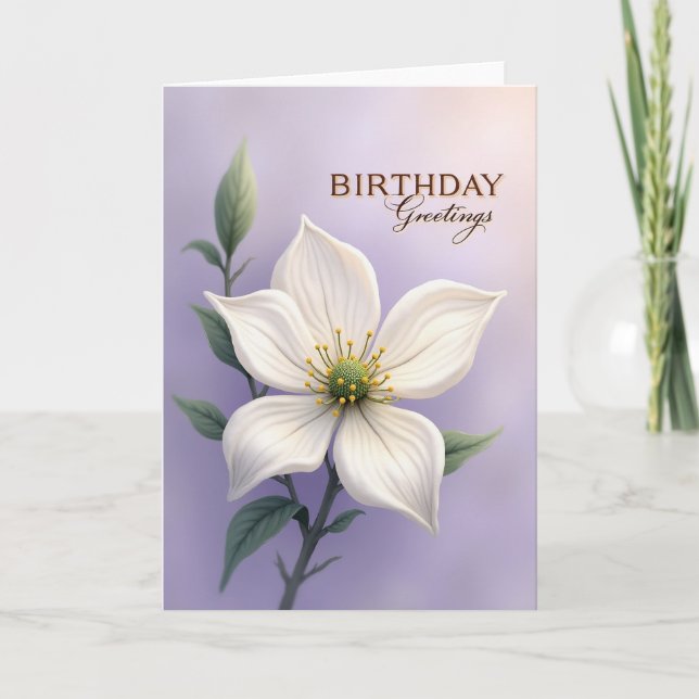 Petal Design Birthday Card (Front)