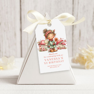 Petal Fairy 5th Birthday Pink Flowers Favour Gift Tags