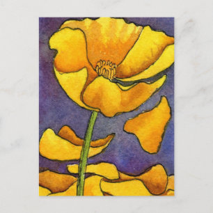"Petal Fall" series Floral Postcard