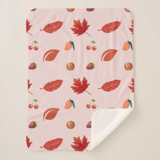 Petal & Fruit: A Pink Symphony Sherpa Blanket