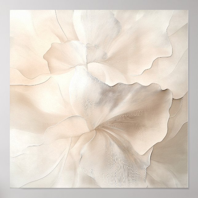 Petal Glow Harmony – Organic Abstract #2 Poster (Front)
