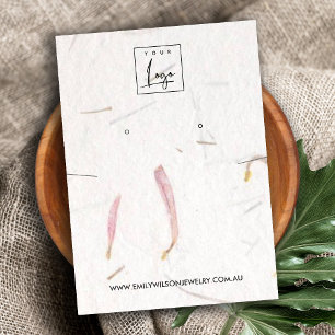 PETAL HANDMADE PAPER NECKLACE EARRING DISPLAY BUSINESS CARD