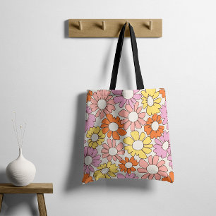 Petal Jubilee Soft Retro Citrus Tote Bag