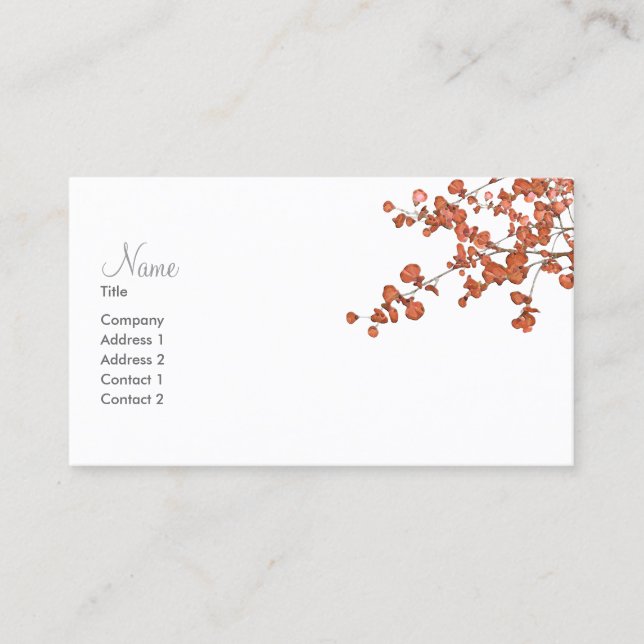 Petal Leaves ~ Business Cards (Front)