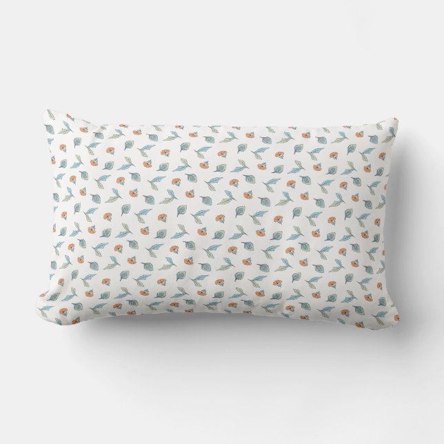 Petal Leaves Throw Blanket Lumbar Cushion (Front)