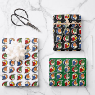 Petal Paisley Rhythm Wrapping Paper Sheet