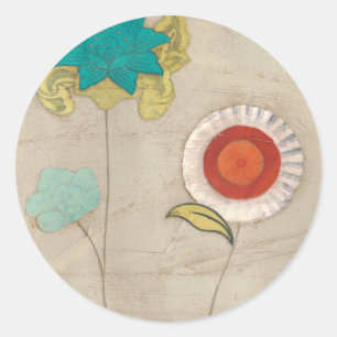 Petal Patterns I Classic Round Sticker