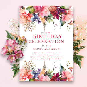 Petal Perfection Birthday Invitation
