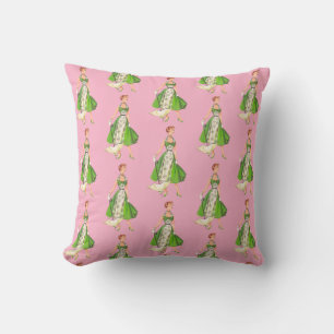 Petal Pink 1950's vintage housewife Cushion