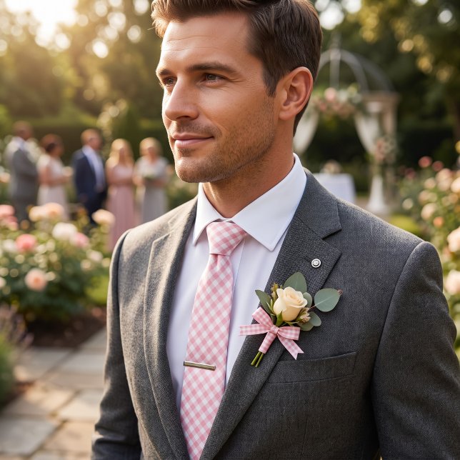 Petal Pink Gingham Tie (Creator Uploaded)