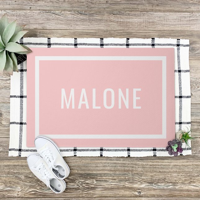 Petal Pink Personalised Family Name Doormat (Creator Uploaded)
