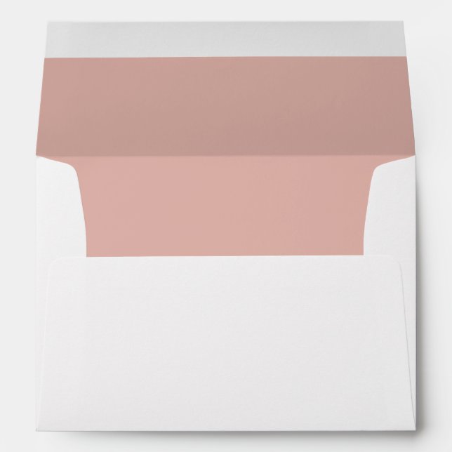 Petal Pink Wedding Elegant Modern Return Address Envelope (Back (Bottom))