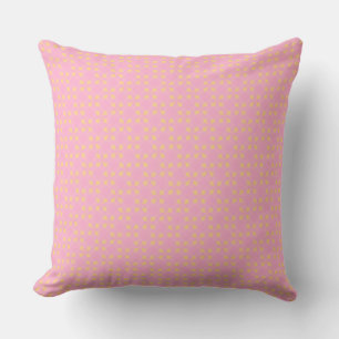 Petal Pop – Pink & Gold Seamless Geometric Pattern Cushion