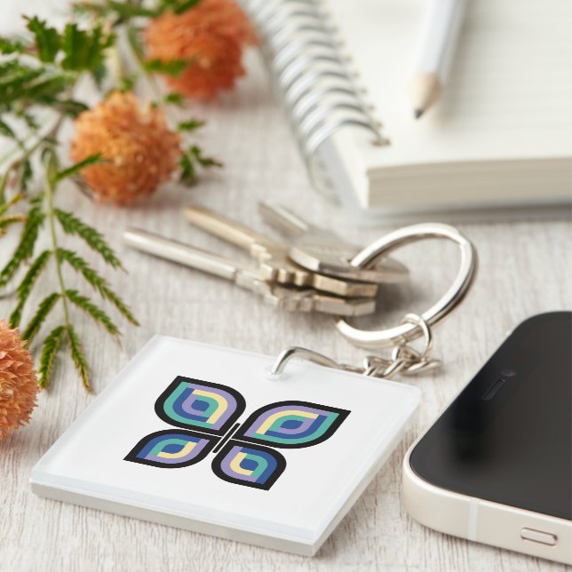 Petal Prism Butterfly Key Ring (Front Right)