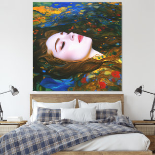 “Petal Serenity” - Women In Water Canvas Print