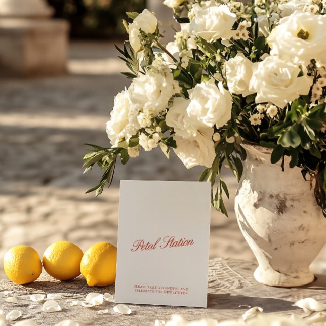 Petal Station Vintage Red & Ivory Wedding Sign (Petal Station Vintage Red & Ivory Wedding Sign)