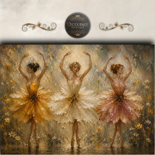 Petal Waltz Ballerinas Decoupage Tissue Paper