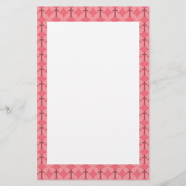 Petals and Crosses Stationery (Front)