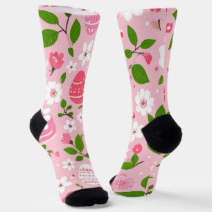 Petals and Painted Eggs Socks